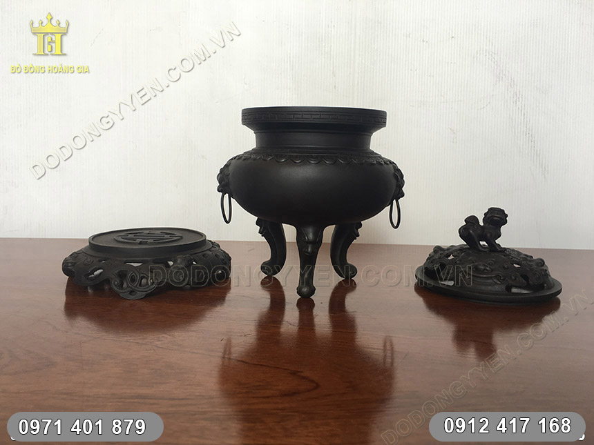 đỉnh đồng đốt trầm hun đen